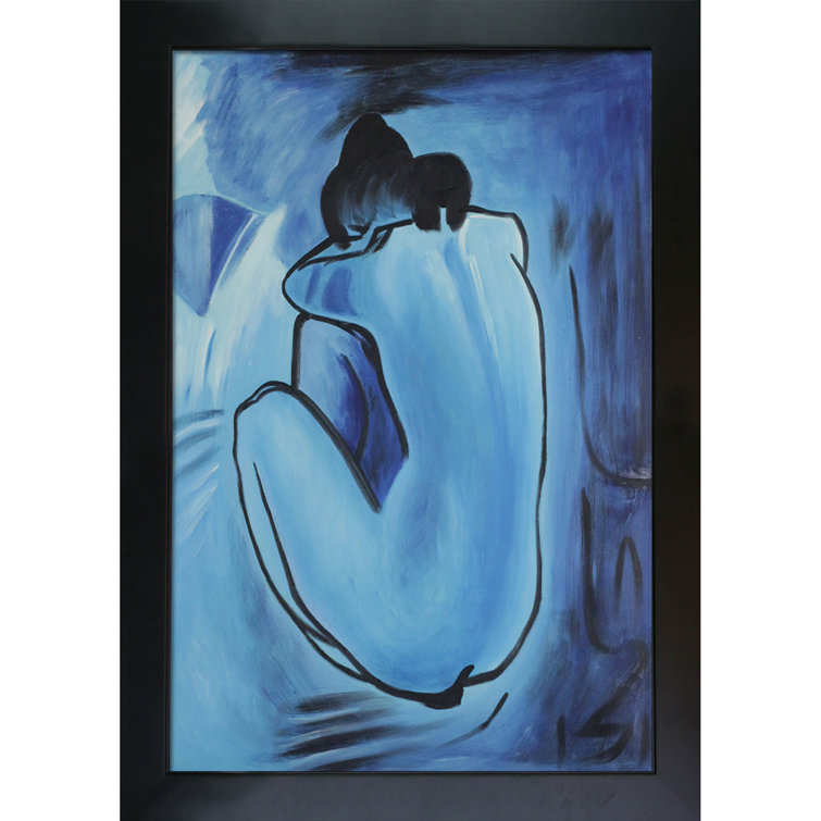 Overstock Art Blue Nude Framed On Canvas By Pablo Picasso Painting